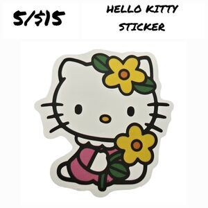 Hello Kitty Sticker Cat Face Flowers Self-Adhesive Matte Laptop Luggage Locker